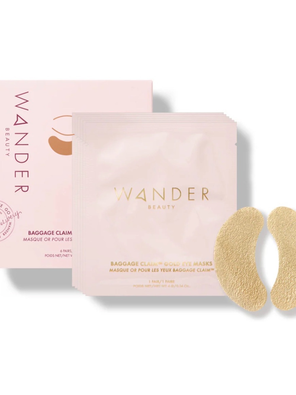 Wander Beauty Baggage Claim Gold Hydrogel Under-Eye Mask Duo